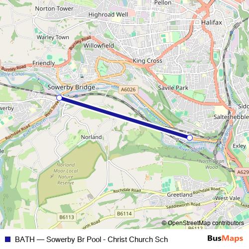 BATH bus Line Map