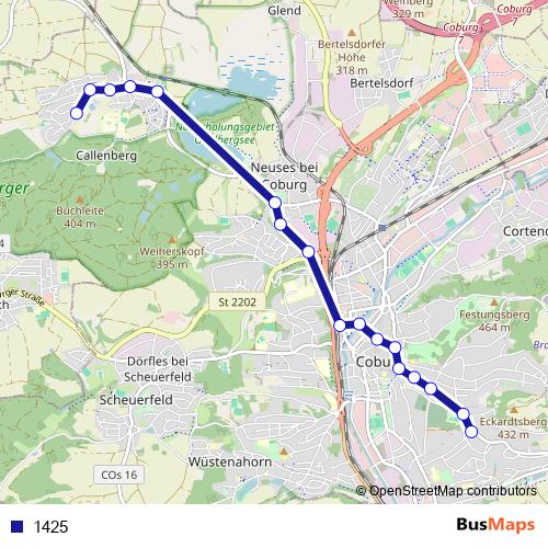 1425 bus Line Map