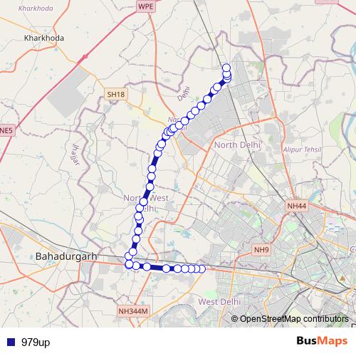 979up bus Line Map
