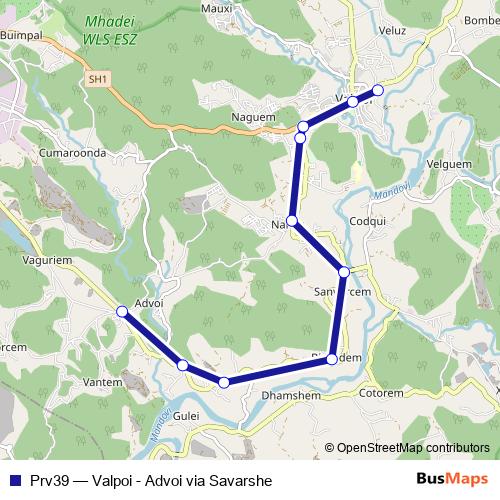 Prv39 bus Line Map