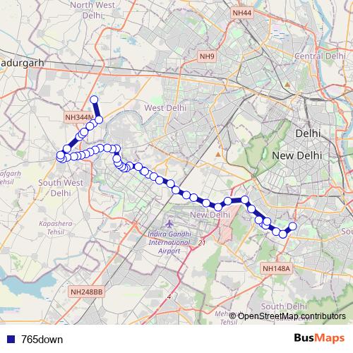765down bus Line Map