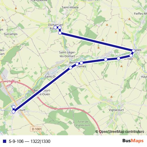5-9-106 bus Line Map
