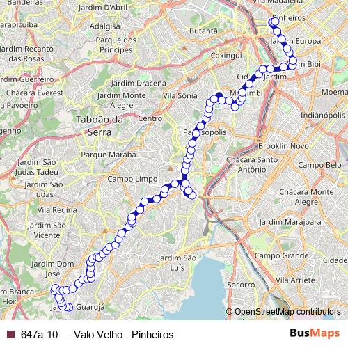 647a-10 bus Line Map