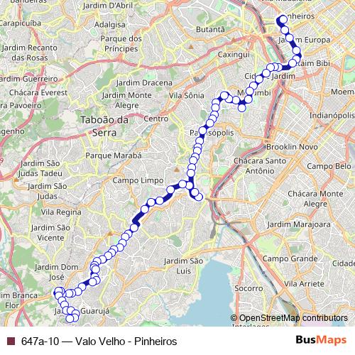 647a-10 bus Line Map