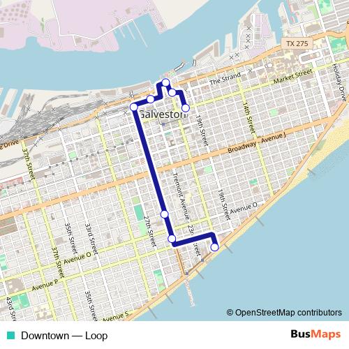 Downtown bus Line Map