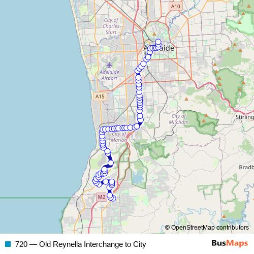 720 bus Line Map