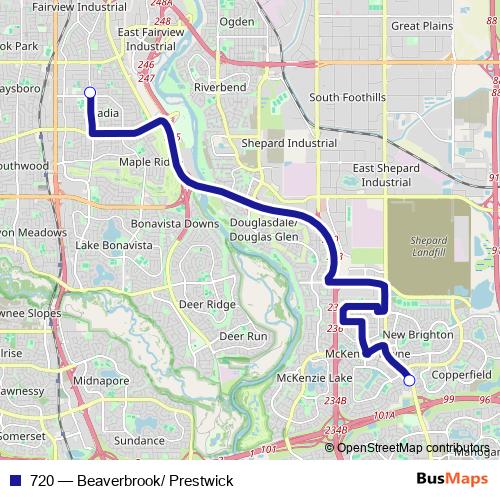 720 bus Line Map
