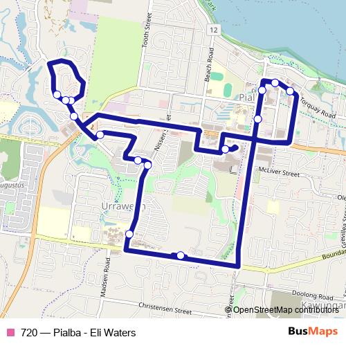 720 bus Line Map