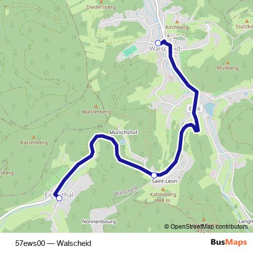 57ews00 bus Line Map