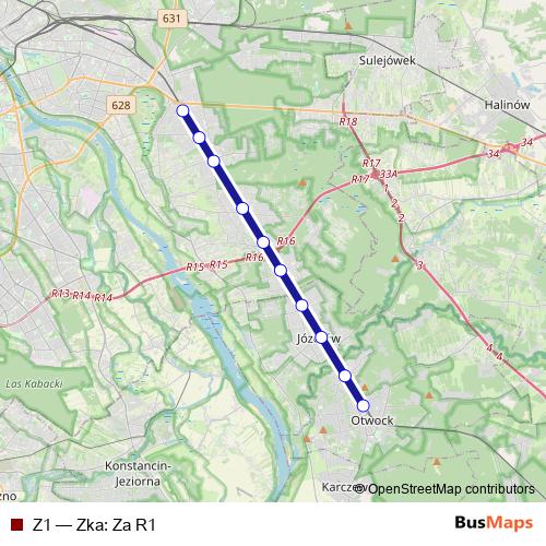 Z1 bus Line Map