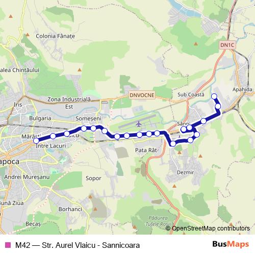 M42 bus Line Map