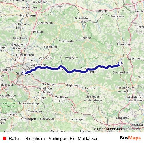 Re1e bus Line Map