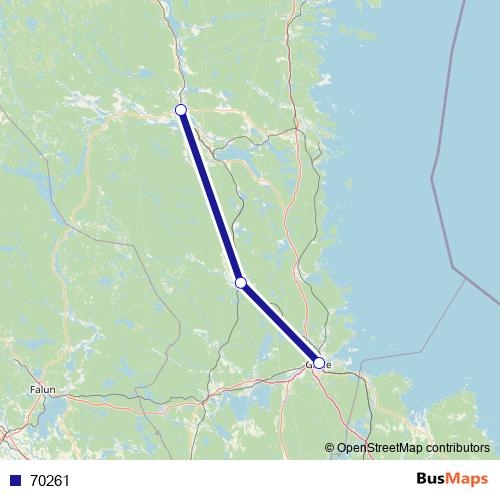 70261 bus Line Map