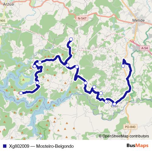 Xg802009 bus Line Map