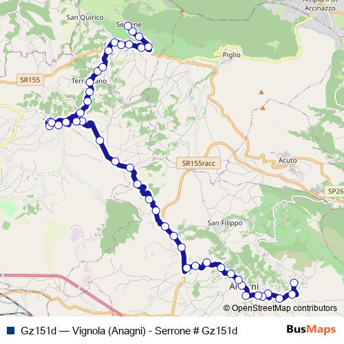 Gz151d bus Line Map