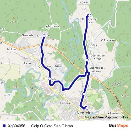 Xg804056 bus Line Map