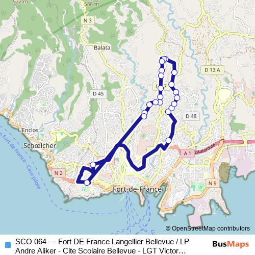 SCO 064 bus Line Map