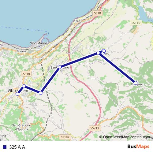 325 A A bus Line Map