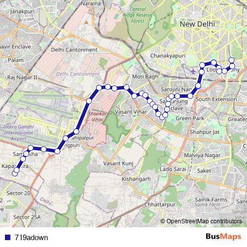 719adown bus Line Map
