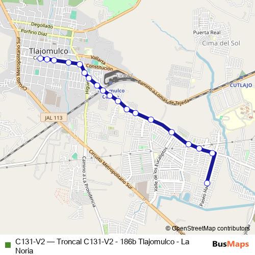 C131-V2 bus Line Map