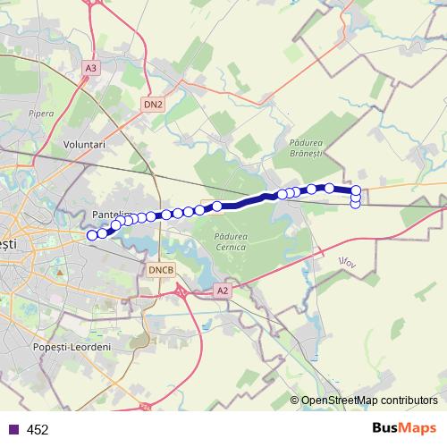 452 bus Line Map