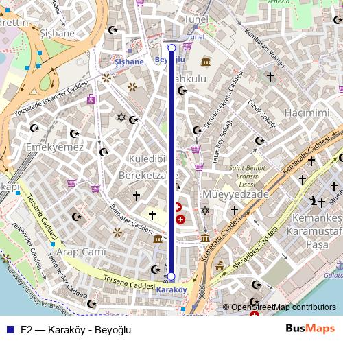 F2 funicular Line Map