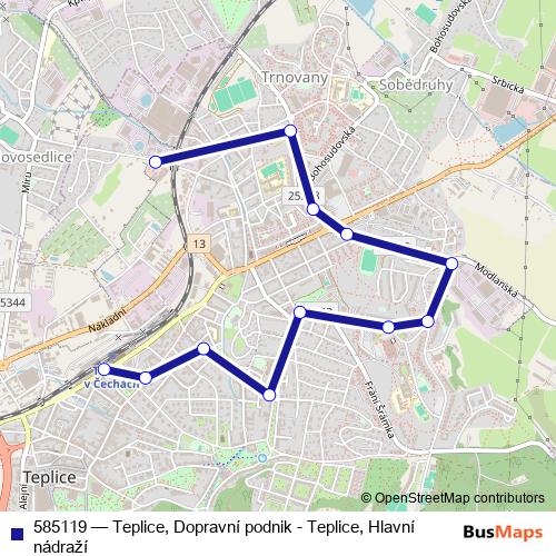 585119 trolleybus Line Map