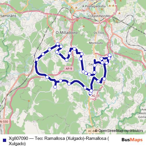 Xg807090 bus Line Map