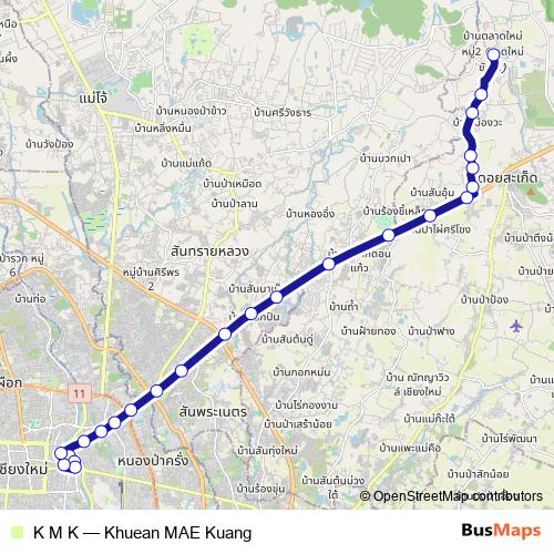 K M K bus Line Map