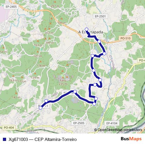 Xg671003 bus Line Map