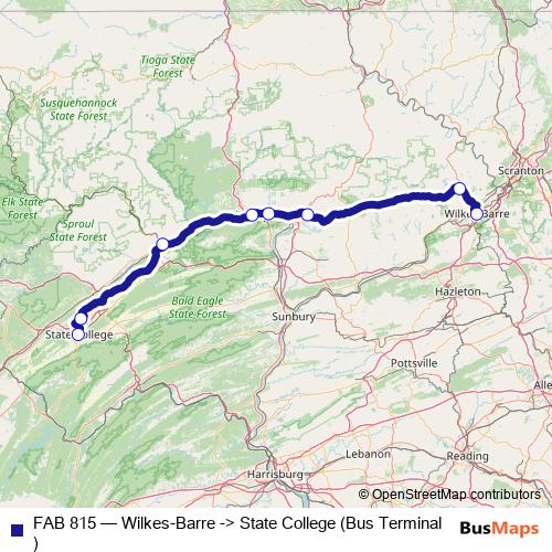 FAB 815 bus Line Map