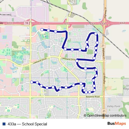 433a bus Line Map