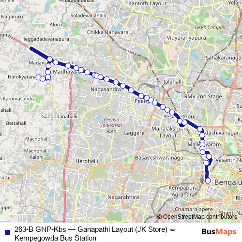 263-B GNP-Kbs bus Line Map