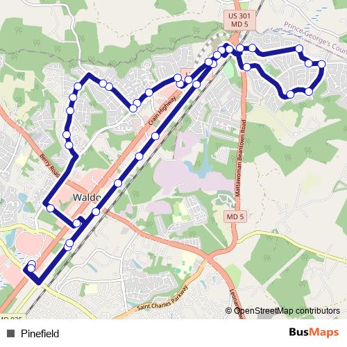 Pinefield bus Line Map