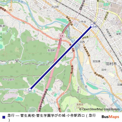 急行 bus Line Map