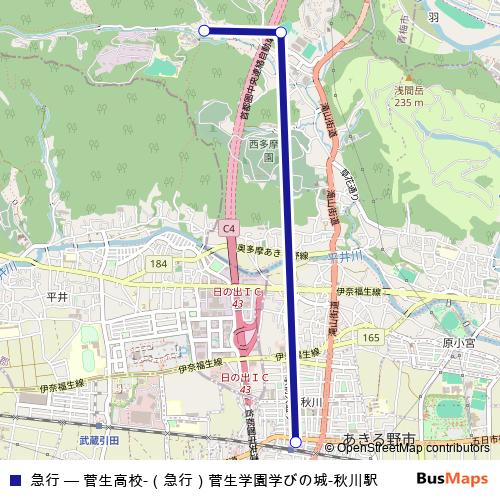 急行 bus Line Map