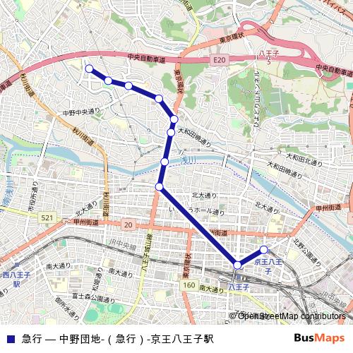 急行 bus Line Map
