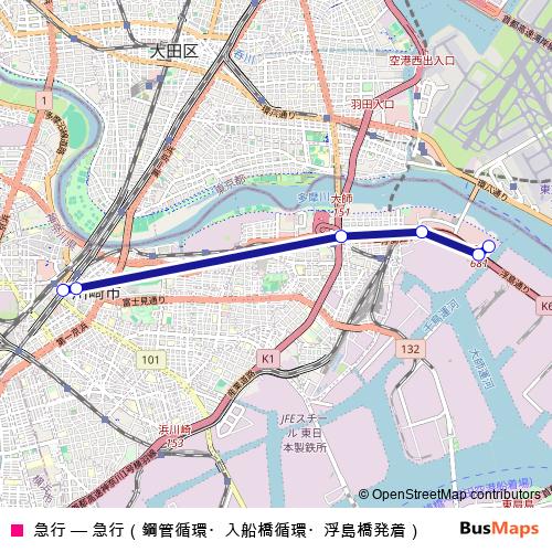 急行 bus Line Map