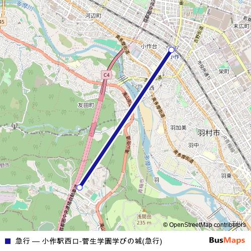急行 bus Line Map