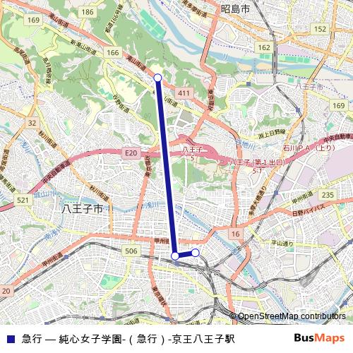 急行 bus Line Map