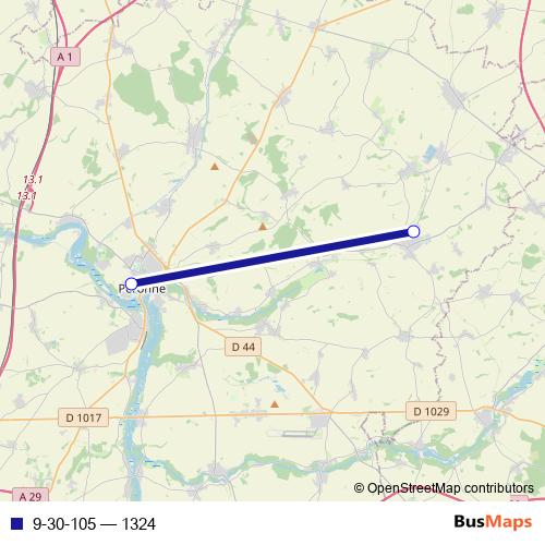 9-30-105 bus Line Map