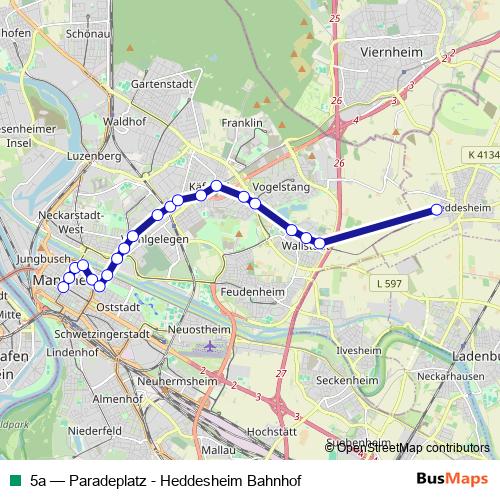 5a tram Line Map