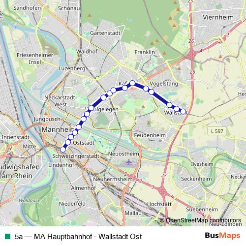 5a tram Line Map