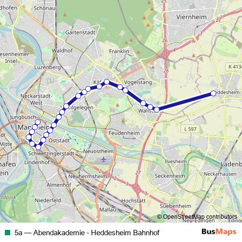 5a tram Line Map