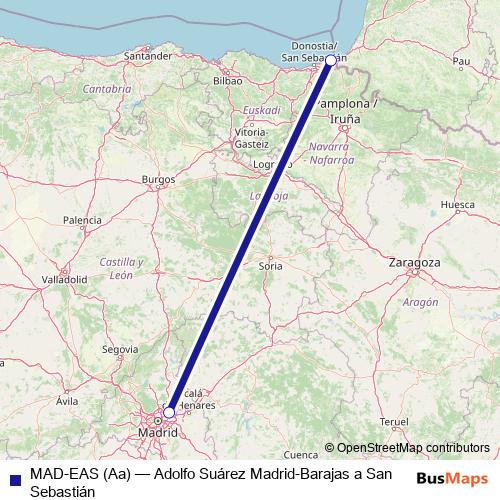 MAD-EAS (Aa) air Line Map