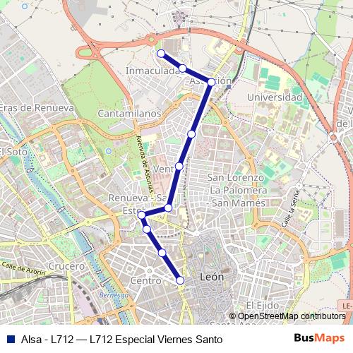 Alsa - L712 bus Line Map