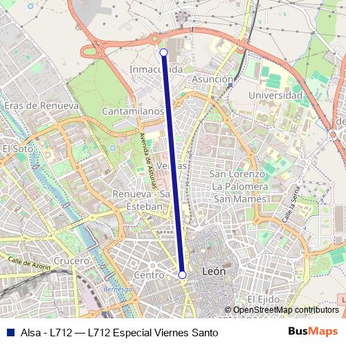 Alsa - L712 bus Line Map