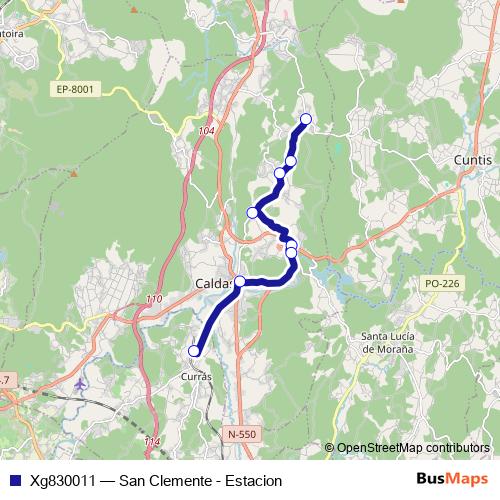 Xg830011 bus Line Map