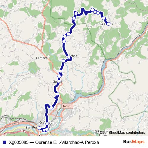 Xg605085 bus Line Map
