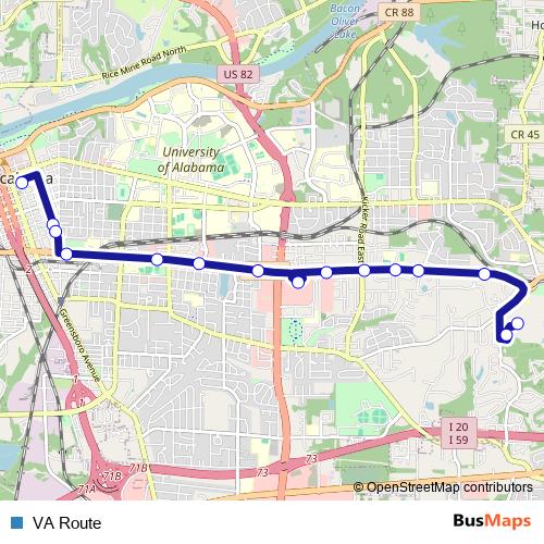 VA Route bus Line Map